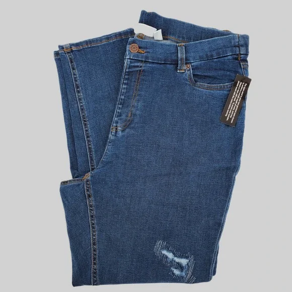 Denim & Co Canyon Retreat Pull On Slim Easy Stretch Denim Jean Womens 18WP - Picture 4 of 9